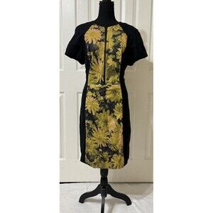 Michael Kors Floral Pannel Lined Sheath Dress With Two Side Zipper  Retro‎ - 14W